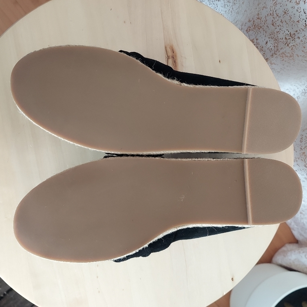 Isaac Mizrahi Live! Knotted Espadrille Black Suede Women's Size 9 - Picture 5 of 6